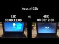 SSD vs HDD Asus x102b