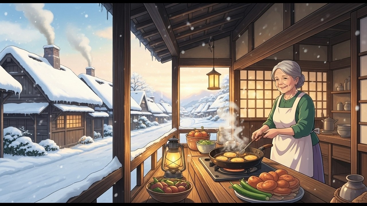 A Happy Winter Days With My Grandparents | Ghibli Style Video