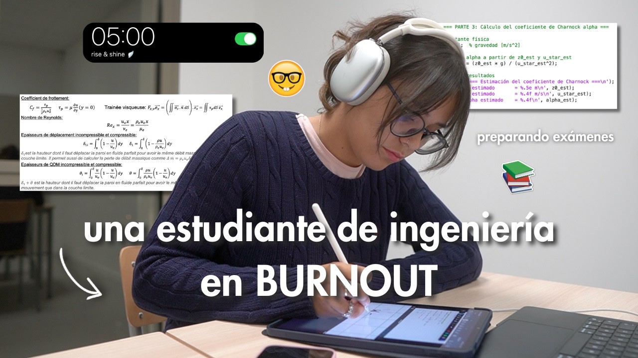 Vlog Realista de Una Estudiante de Ingeniería Aeronáutica (en BURNOUT) Preparando Exámenes