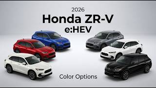 2026 Honda ZR-V e :HEV Color Options - All 6 Official Colors - (Honda ZR-V Hybrid Colors) | AUTOBICS