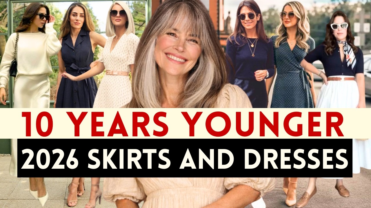 🔴КАК ВЫГЛЯДЕТЬ НА 10 ЛЕТ МОЛОЖЕ С ЮБКАМИ И ПЛАТЬЯМИ 2026 ГОДА! ТРЕНДЫ ОСЕНЬ 2025: ВЫГЛЯДИТЕ НА 10...