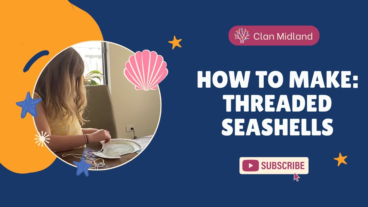 DIY: Threaded Seashells for kids - YouTube
