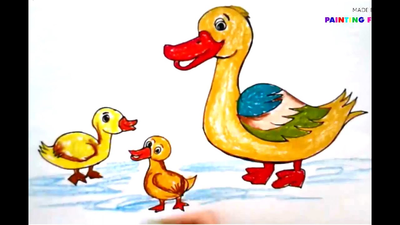 Painting Animals For Kids How To Draw A Duck How To Paint A Duck Painting Animals For Kids How To Draw A Duck How To Paint A Duck