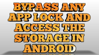How to bypass any app lock in Android (access the storage) screenshot 5
