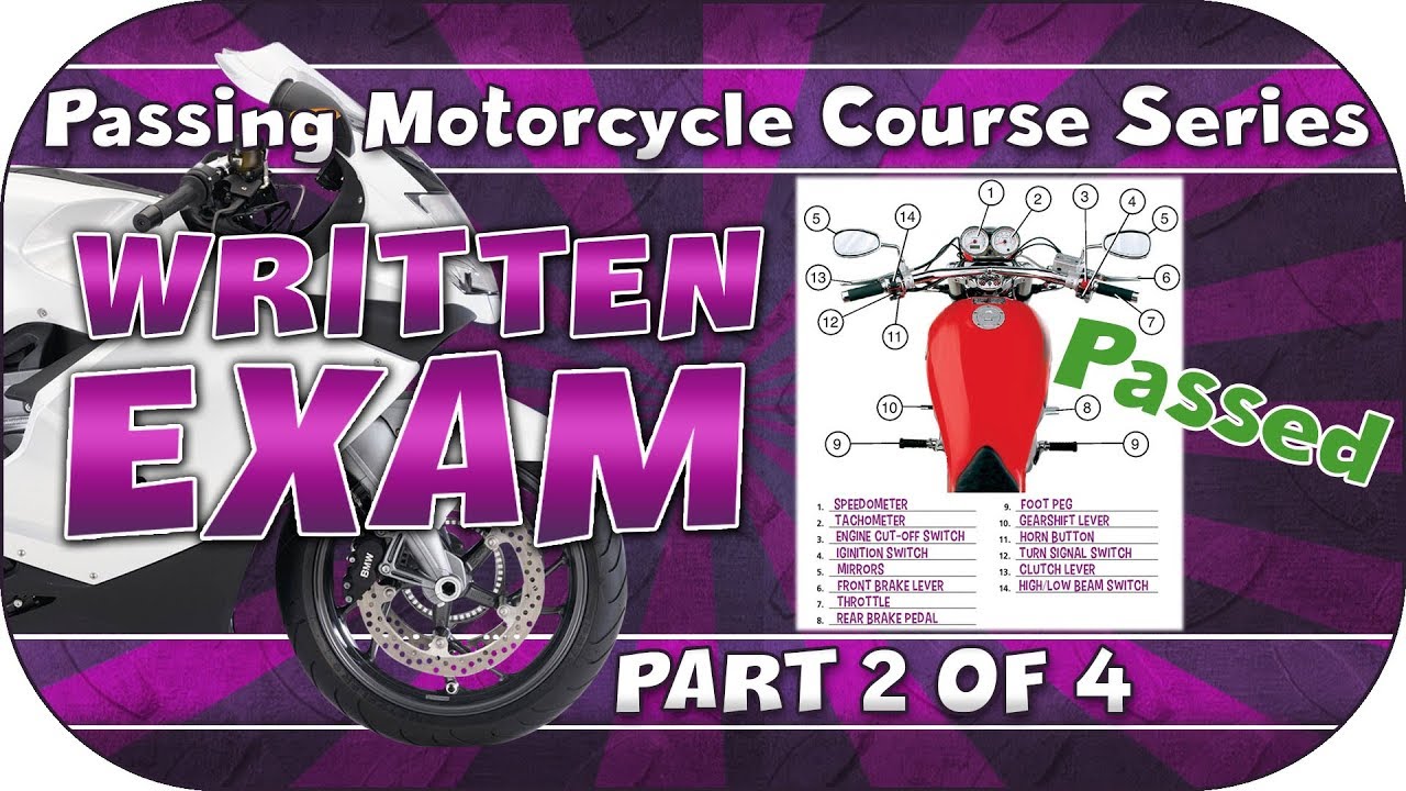 Passing The Motorcycle Written Exam - YouTube