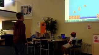 Super Mario Brothers and a super large game controller!!