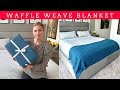 Cozy comfort bedsure cotton waffle weave throw blanket