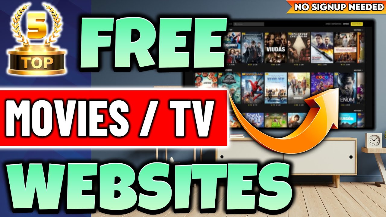 Top 5 Websites to Watch FREE Movies - TV Shows (No Sign up!)