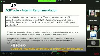 Panel: vaccine first to health workers, care homes