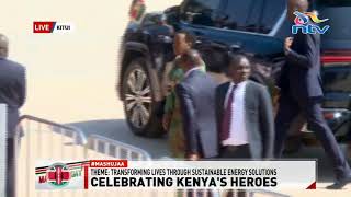 First Lady Rachel Ruto Arrives At Ithookwe Stadium In Kitui For Celebrations