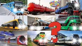Изучаем поезда и железнодорожный транспорт для детей. Развивающее видео про городской транспорт