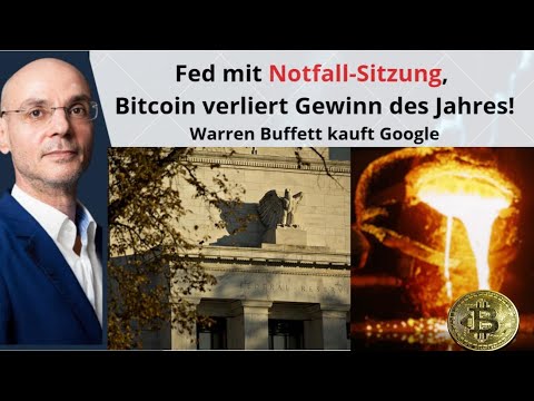 Thumbnail for Fed mit Notfall-Sitzung, Bitcoin verliert Gewinn des Jahres! Videoausblick
