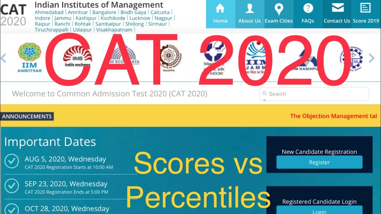 CAT 2020 Scores vs Percentiles and Expected IIM Cutoffs | Cutoffs Might Fall Slightly