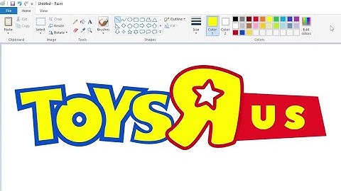 Hoe je het Toys "R" Us-logo in Toy Story-stijl tekent met MS Paint | Hoe je op je computer tekent