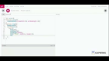 Making a title screen with p5.js