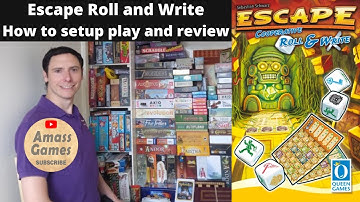 Escape Co-operative Roll and Write board game - how to setup play and review Queen Games AmassGames