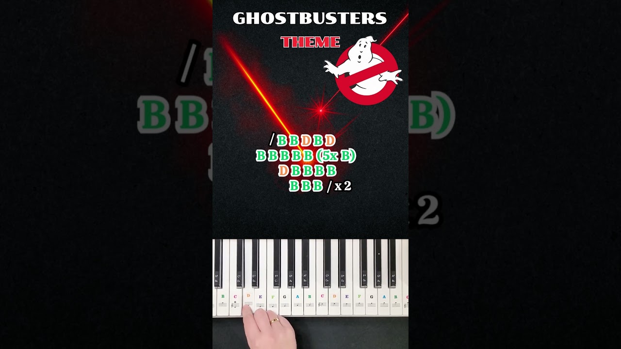 How to play Ghostbusters Theme | Easy Piano Tutorial 🎶🎹