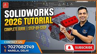SOLIDWORKS 2026 Tutorial for Beginners | 3D CAD Modeling & Mechanical Design
