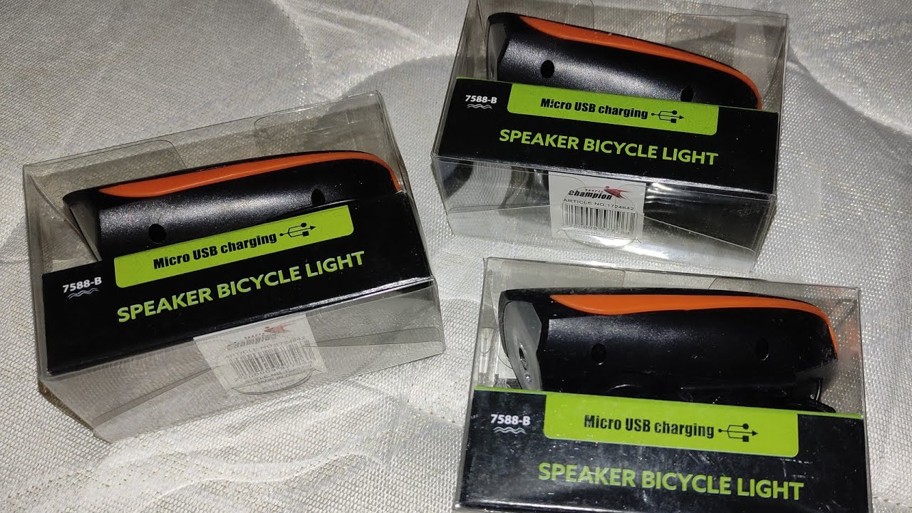 Unboxing Speaker Bicycle Light 7588B YouTube