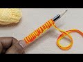 Amazing 2 beautiful woolen yarn flower making ideas with pencil  easy sewing hack