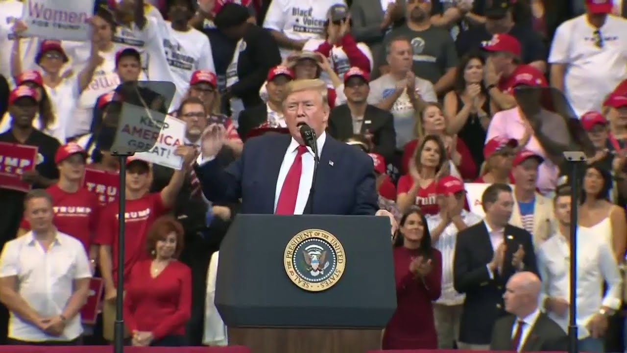 President Trump holds 'homecoming' rally at BB&T Center in Sunrise ...