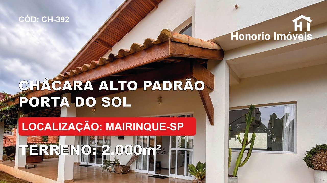 CHÁCARA CONDOMÍNIO PORTA DO SOL a venda em Mairinque - SP | 5 dorm. (4 suítes) | Piscina | 2.000 m²