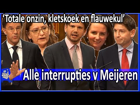 Alle interrupties Gideon van Meijeren v Rutte,  de Vries & Paternotte & motie - Debat Tweede Kamer