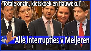 Alle interrupties Gideon van Meijeren v Rutte, de Vries & Paternotte & motie - Debat Tweede Kamer