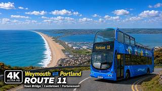England's Most Beautiful Coastal Bus Ride | Weymouth to Portland Bill 🇬🇧 4K HDR