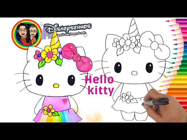 40 Desenhos da Hello Kitty para Colorir e Imprimir - Online Cursos  Gratuitos