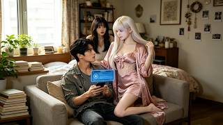여자가 섹시한 옷을 입고 남자를 유혹한다.남자는 여자를 침대에 거의 밀어 넘어뜨릴 뻔한다. screenshot 5