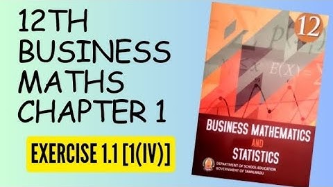 Applications of matrices and determinants 12th Business maths Chapter- 1 Exercise 1.1 (iv)