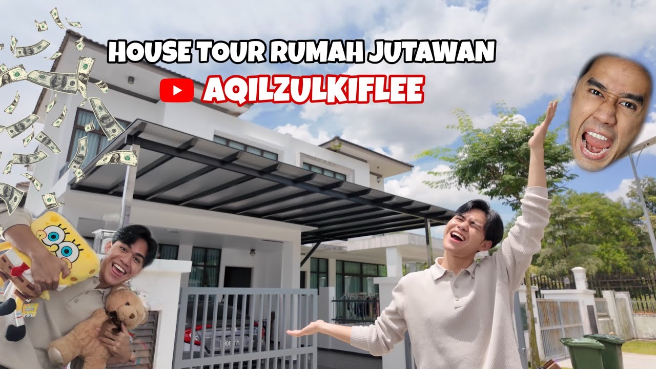 HOUSE TOUR RUMAH JUTAWAN 🤑 AKIDDOS MASUK RUMAH AQILZULKIFLEE 🤣