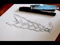 تعلم رسم الشعر | تعلم رسم تسريحة الظفيرة - تعليم الرسم بالرصاص