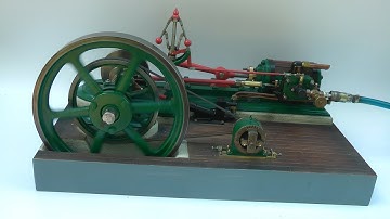Large model of horizontal factory engine - flywheel is approx 11 1/2" diameter