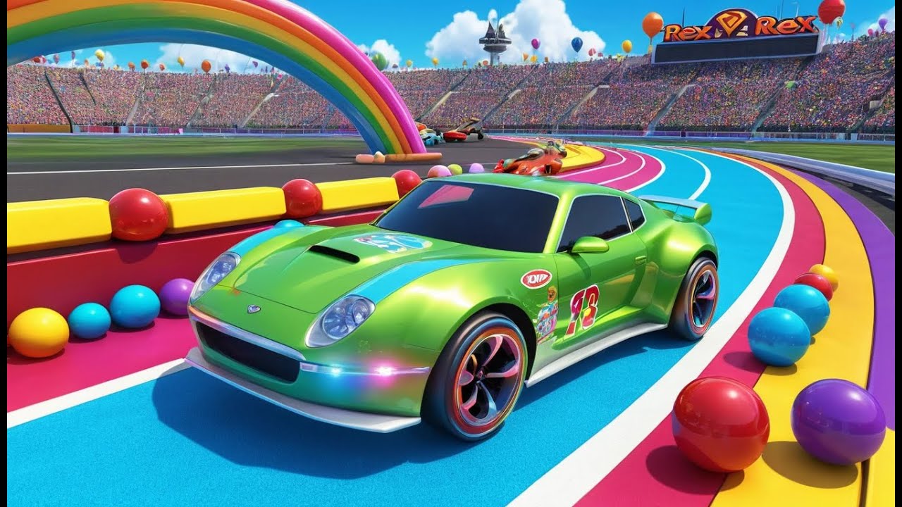 Racing Rex and the Hot Wheels Rally | Fast-Paced Race Song for Kids | Dino Racing Adventure