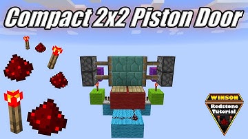 Minecraft 1.16: Redstone Tutorial - Compact 2x2 Piston Door!