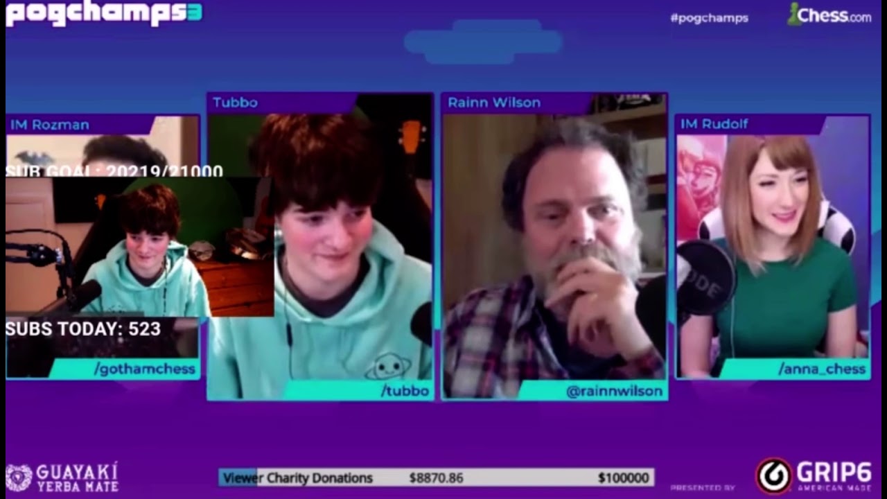Tubbo’s Interview With Rainn Wilson For Chess.com