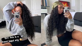 SUPER EASY/ ON THE GO HEADBAND WIG INSTALL | ft. Beauty Forever Hair