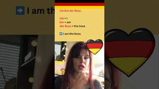 ⚫ 🔴 🟡 Learn German Naturally: Ich bin der Boss #germanlanguage #germanwithlirina #shorts