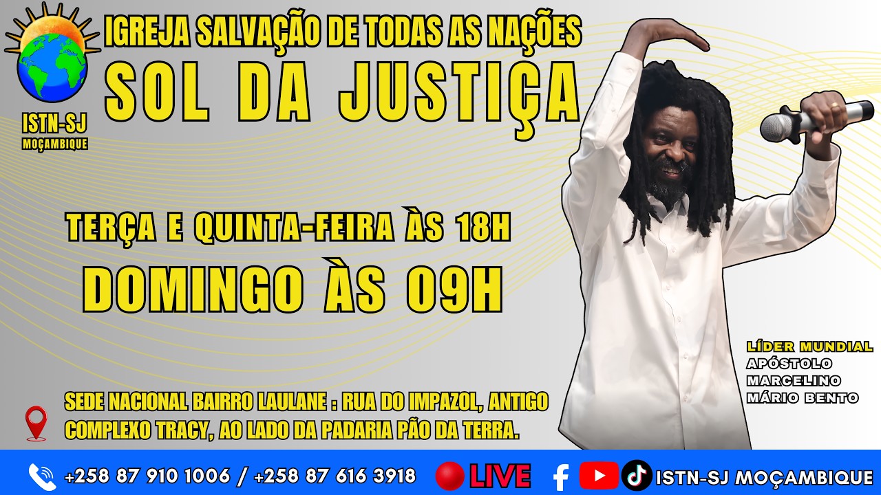 Cont. CULTO DE DOMINGO 04/10/2026 NA IGREJA DE LAULANE, SEDE NACIONAL DE MOÇAMBIQUE