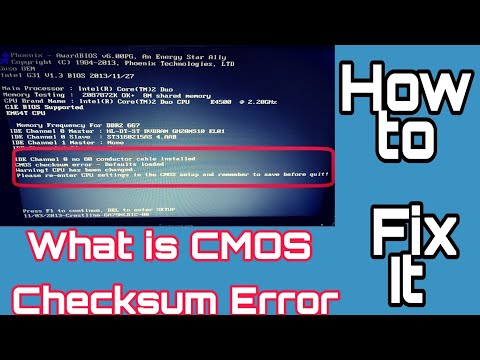 How to Fix CMOS Checksum Error | CMOS Checksum error in pc | Solving the CMOS checksum error - 2021