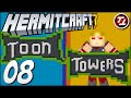 Building My Cartoon Factory! Toon Towers! - Hermitcraft Season 7: #8