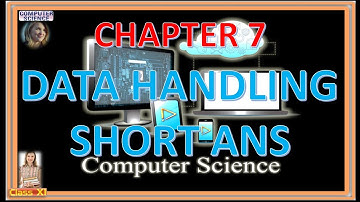 CLASS 11 COMPUTER SCIENCE CBSE CHAPTER 7 DATA HANDLING SHORT ANS 2