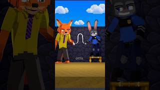 Nick and Judy - Drawning Challenge | Maizen Minecraft Animation #minecraft #zootopia2  #maizen