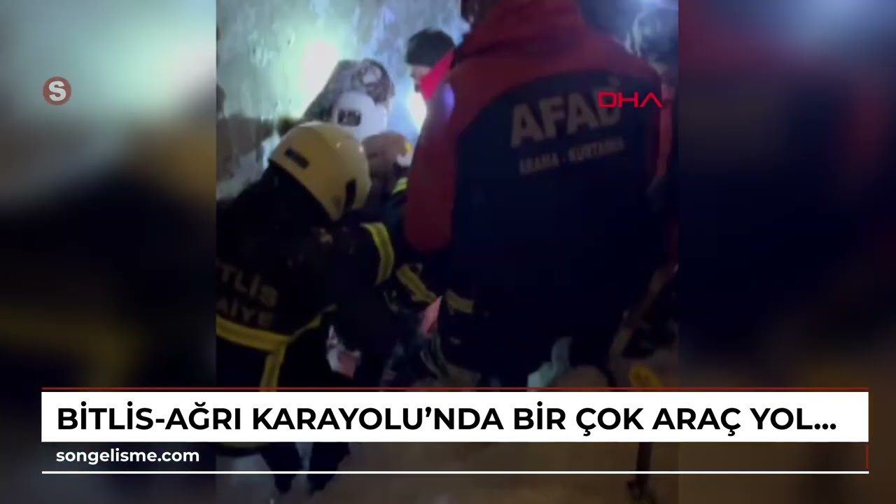 Bitlis-Ağrı Karayolu'nda bir çok araç yolda kaldı