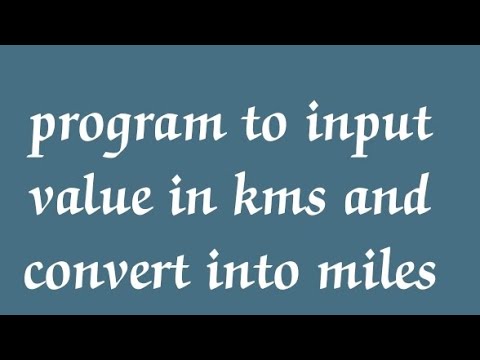 python program to input a value in kms and convert it into miles