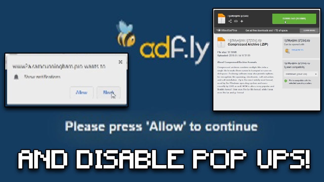 How to BYPASS adfly \u0026 DISABLE Pop ups!