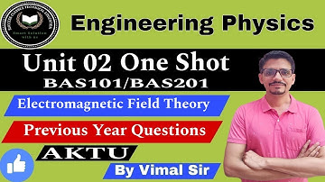Engineering Physics Unit 2 One Shot | Electromagnetic Field Theory |BAS102|BAS201| AKTU| Physics PYQ