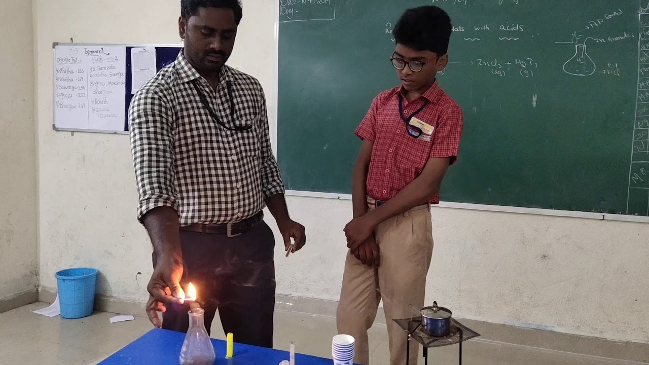 Confirmation test for hydrogen gas(pop sound) YouTube